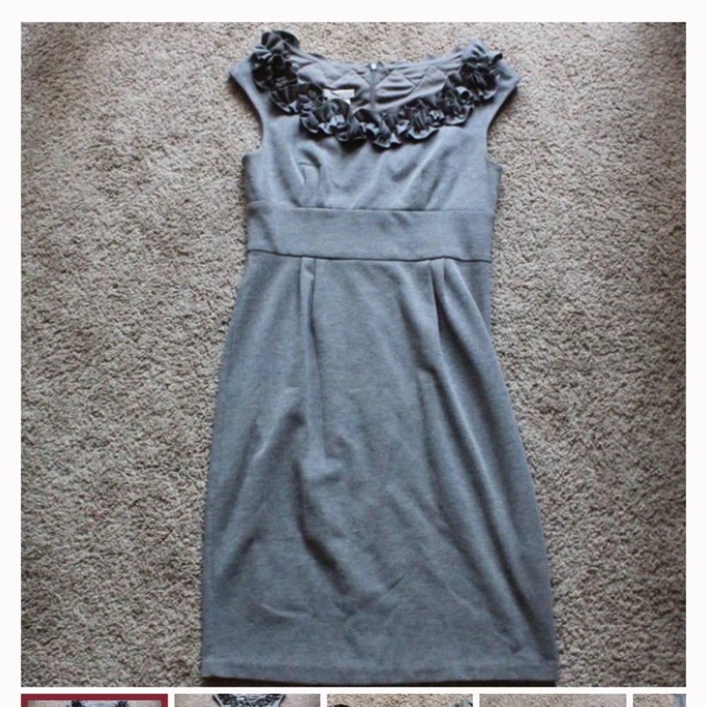 BLACK DRESS (see photos) London Times w/ ruffles!